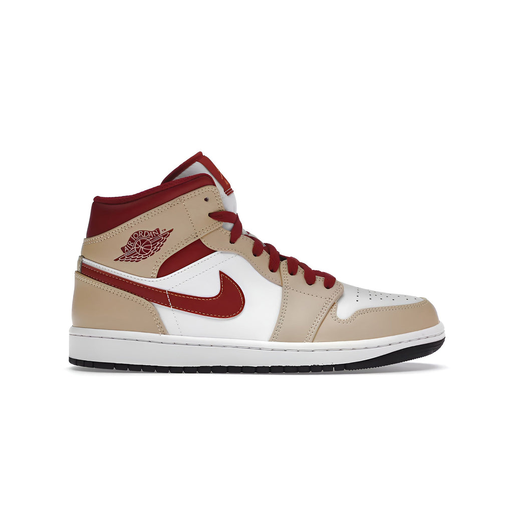 Jordan 1 Mid "Light Curry Cardinal" (GS)