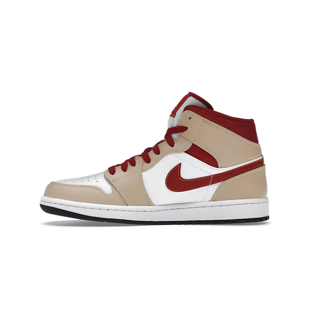 Jordan 1 Mid "Light Curry Cardinal" (GS)