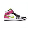 Jordan 1 Mid White "Black Cyber Pink"