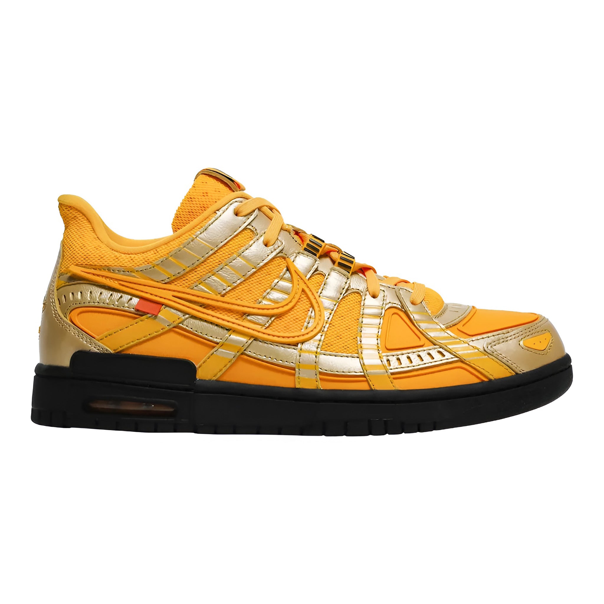Off-White x Nike Air Rubber Dunk 'University Gold'