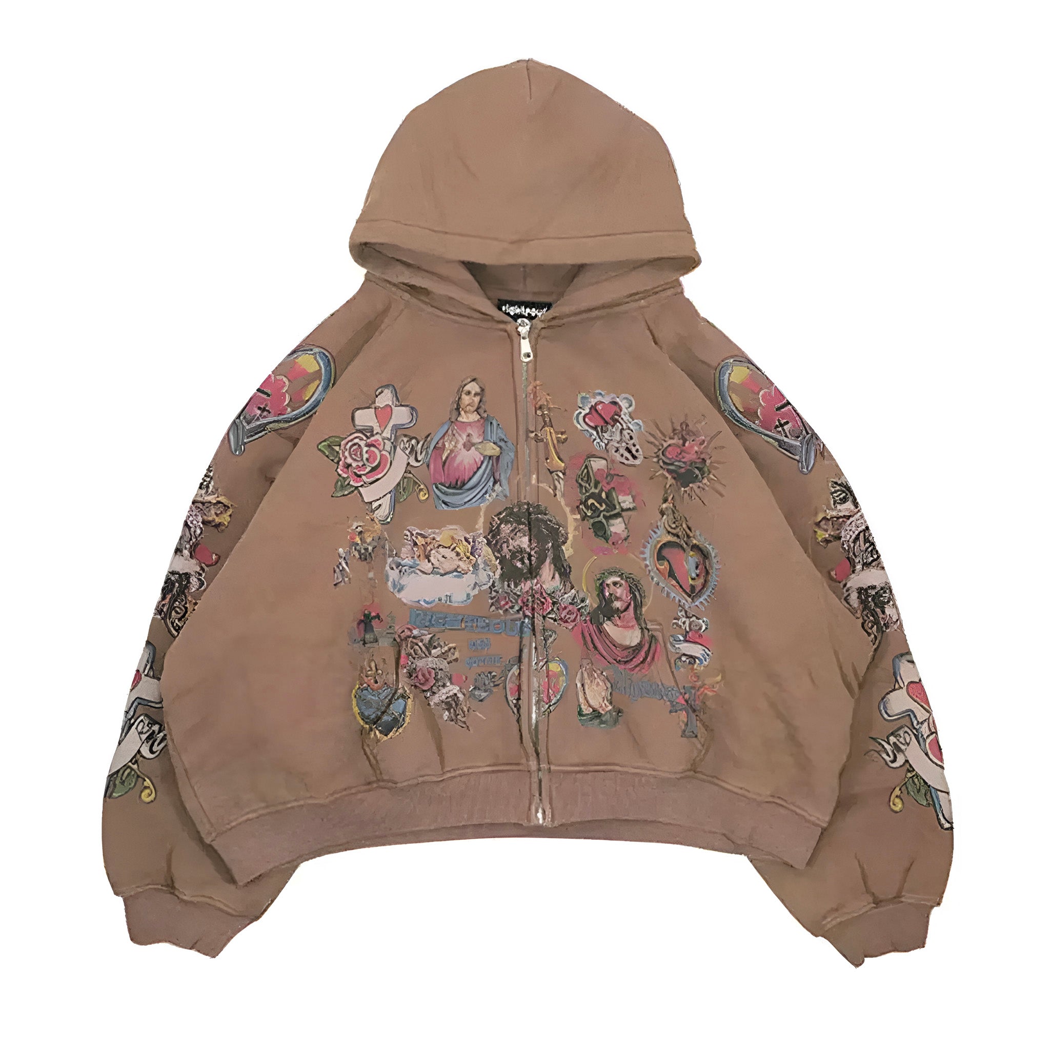 Righteous Risen King Zip Up Hoodie (Brown)
