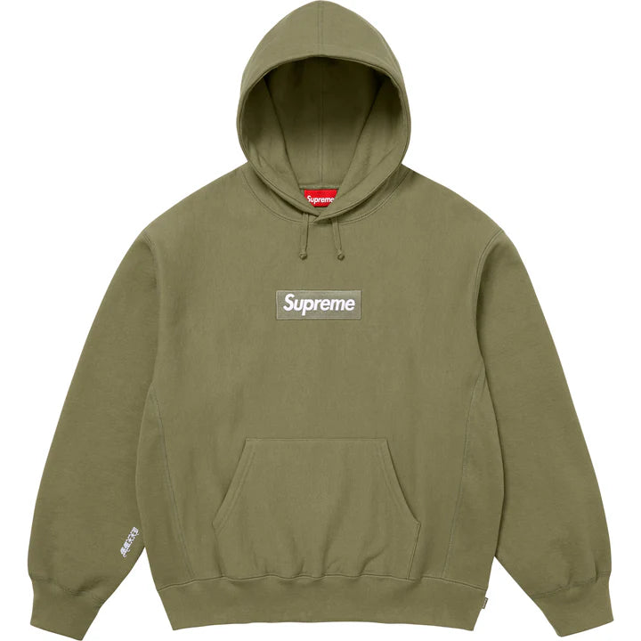 Supreme Box Logo Hooded Sweatshirt "Light Olive" (FW25)