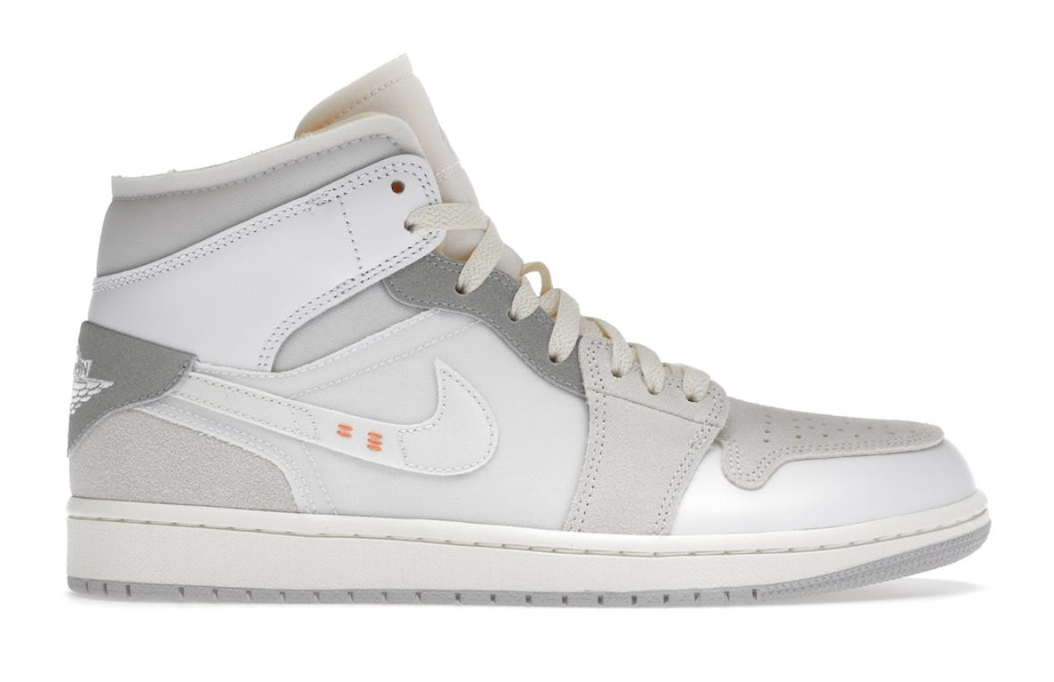 Jordan 1 Mid "Craft Inside Out White Grey"