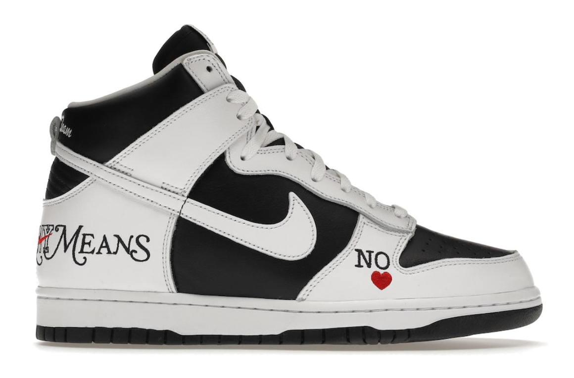 Nike x Supreme SB Dunk High "By Any Means" Black
