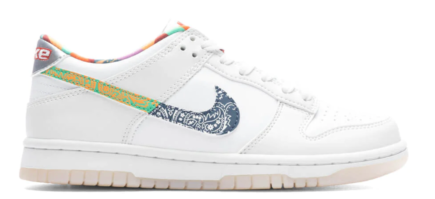 Nike Dunk Low "White Multi-Color Paisley"