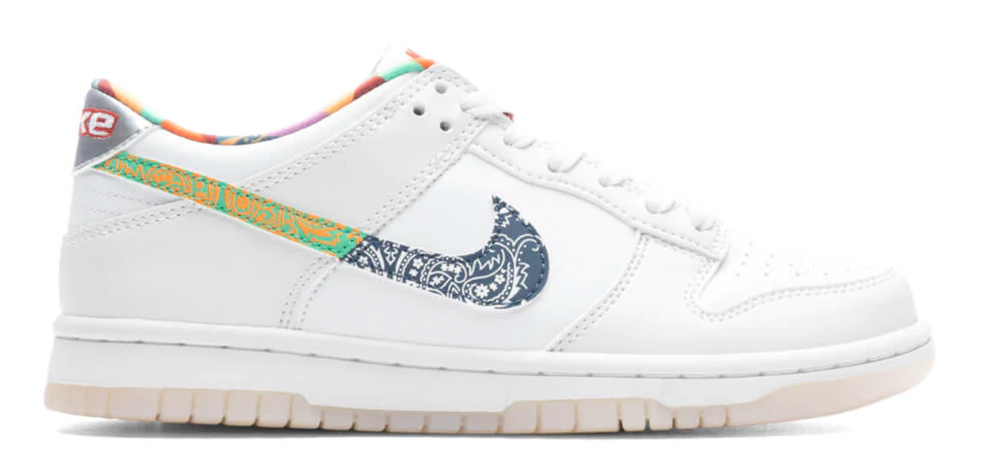Nike Dunk Low "White Multi-Color Paisley" (GS)