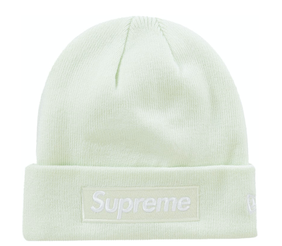 Supreme New Era Box Logo Beanie (FW23) "Light Green"