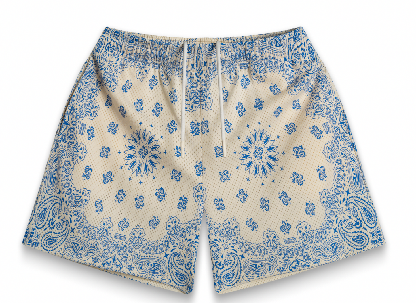 Bravest Studio Short "Screenprinted Paisley Cream"