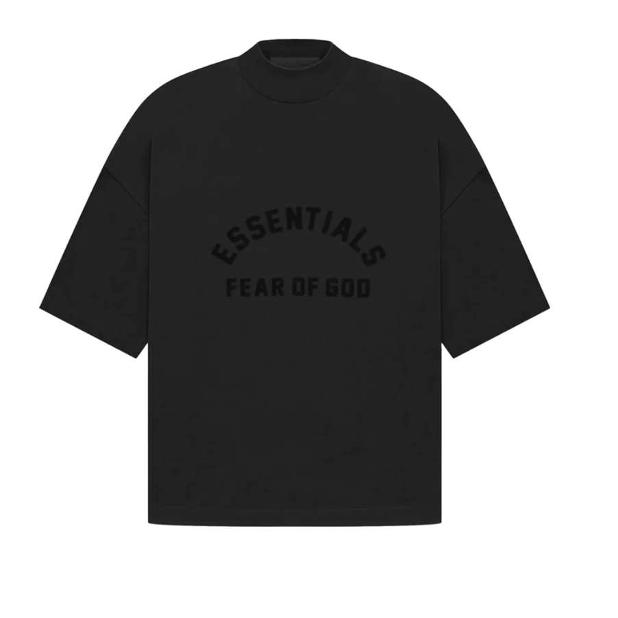 Essentials Black Bonded T-Shirt (Jet Black)