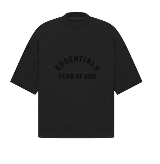 Essentials Black Bonded T-Shirt (Jet Black)