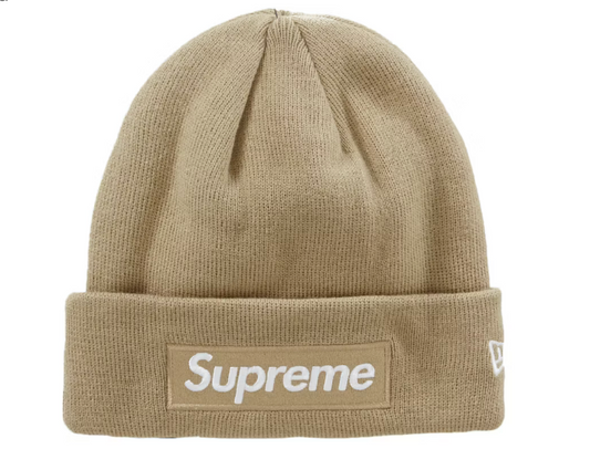 Supreme New Era Box Logo Beanie (FW23) "Sand"w