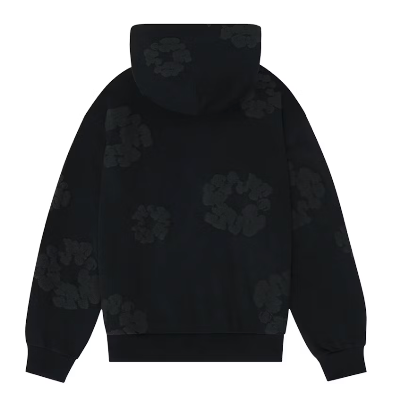 Denim Tears Cotton Wreath Hoodie "Black Monochrome"