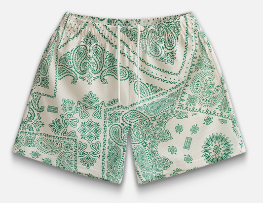 Bravest Studios "Green Paisley" Shorts