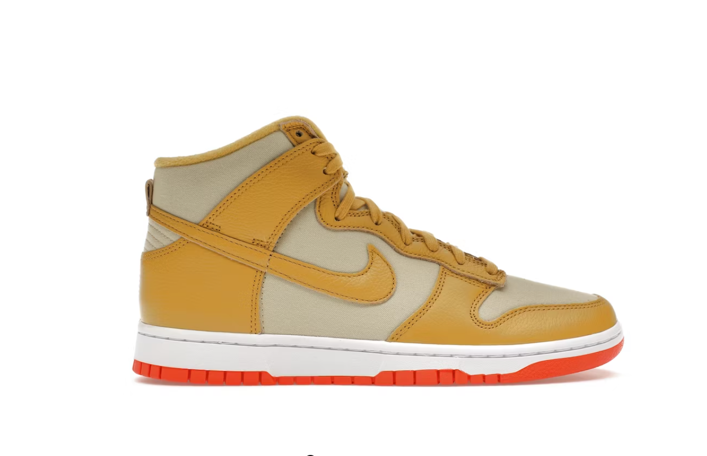 Nike Dunk High "Wheat Gold Safety Orange"