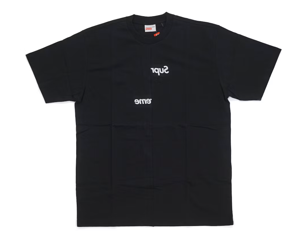 Supreme Comme des Garcons SHIRT Split Box Logo Tee Black