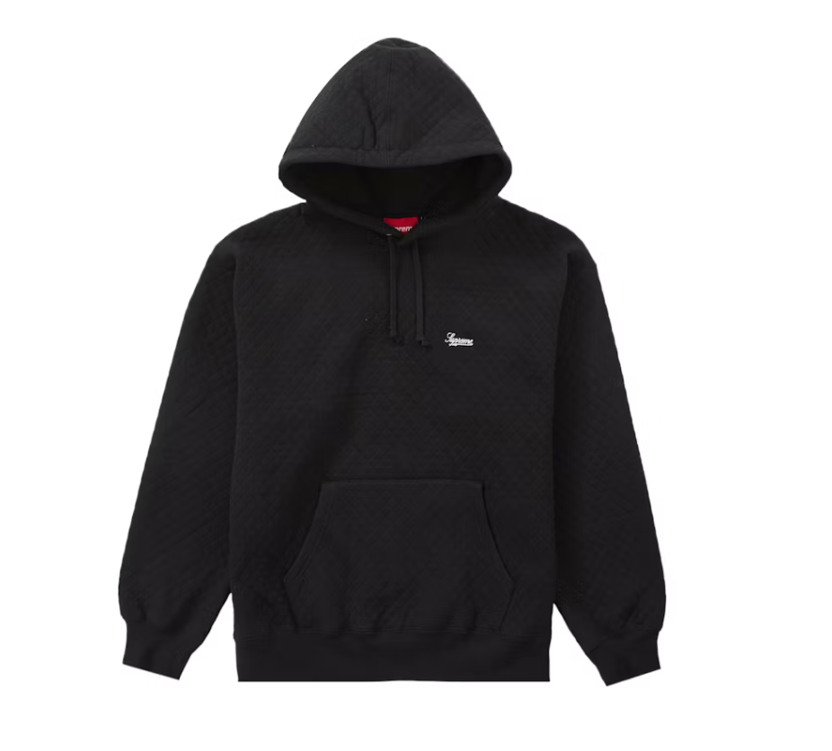 Supreme Hoodie Qulted "Black"