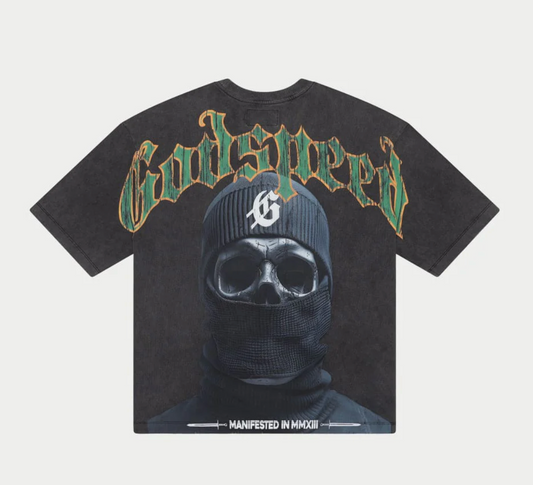 GodSpeed Balaclava T-Shirt (Grey Wash)