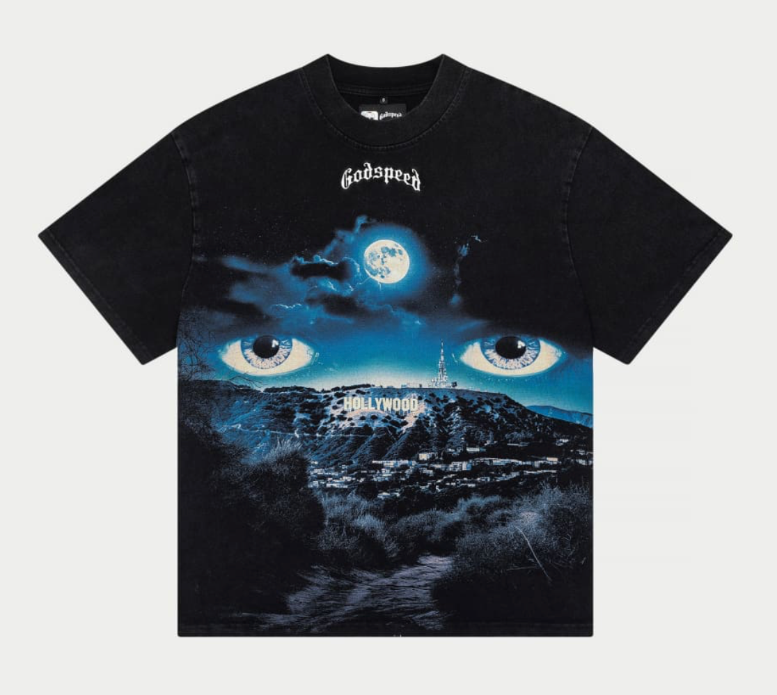 GodSpeed Hollywood Hills T-Shirt Black Wash