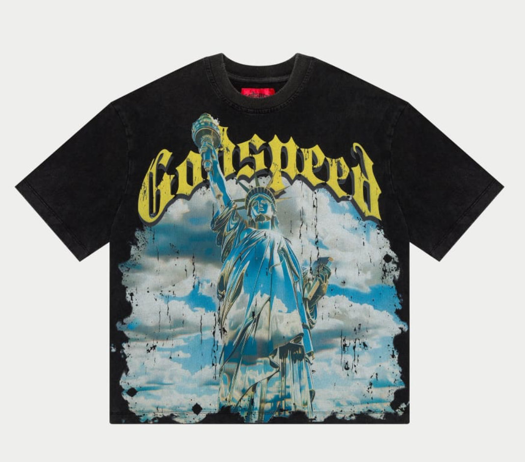 GodSpeed Chrome Liberty T-Shirt Black Wash