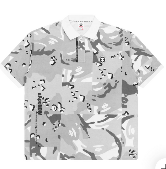 AAPE POLO "White Camo"