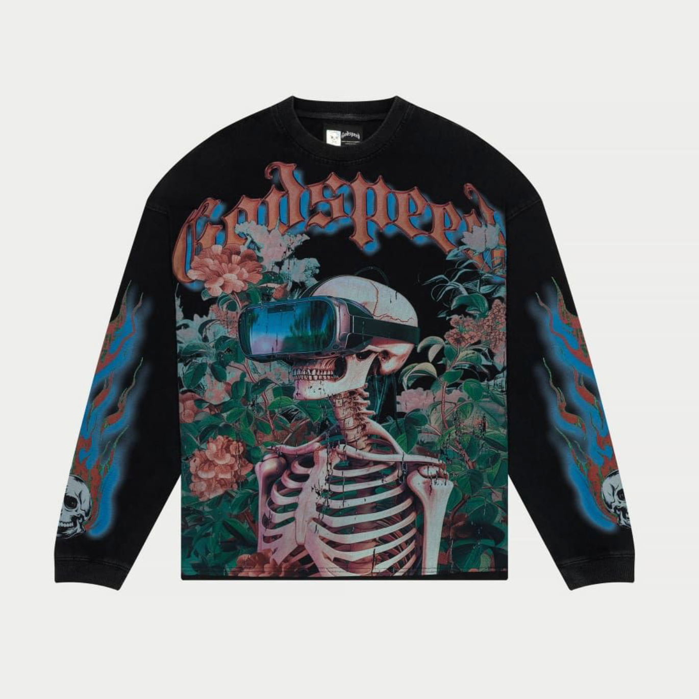 GodSpeed Vision Flowers (Black Wash) Long Sleeve T-shirt