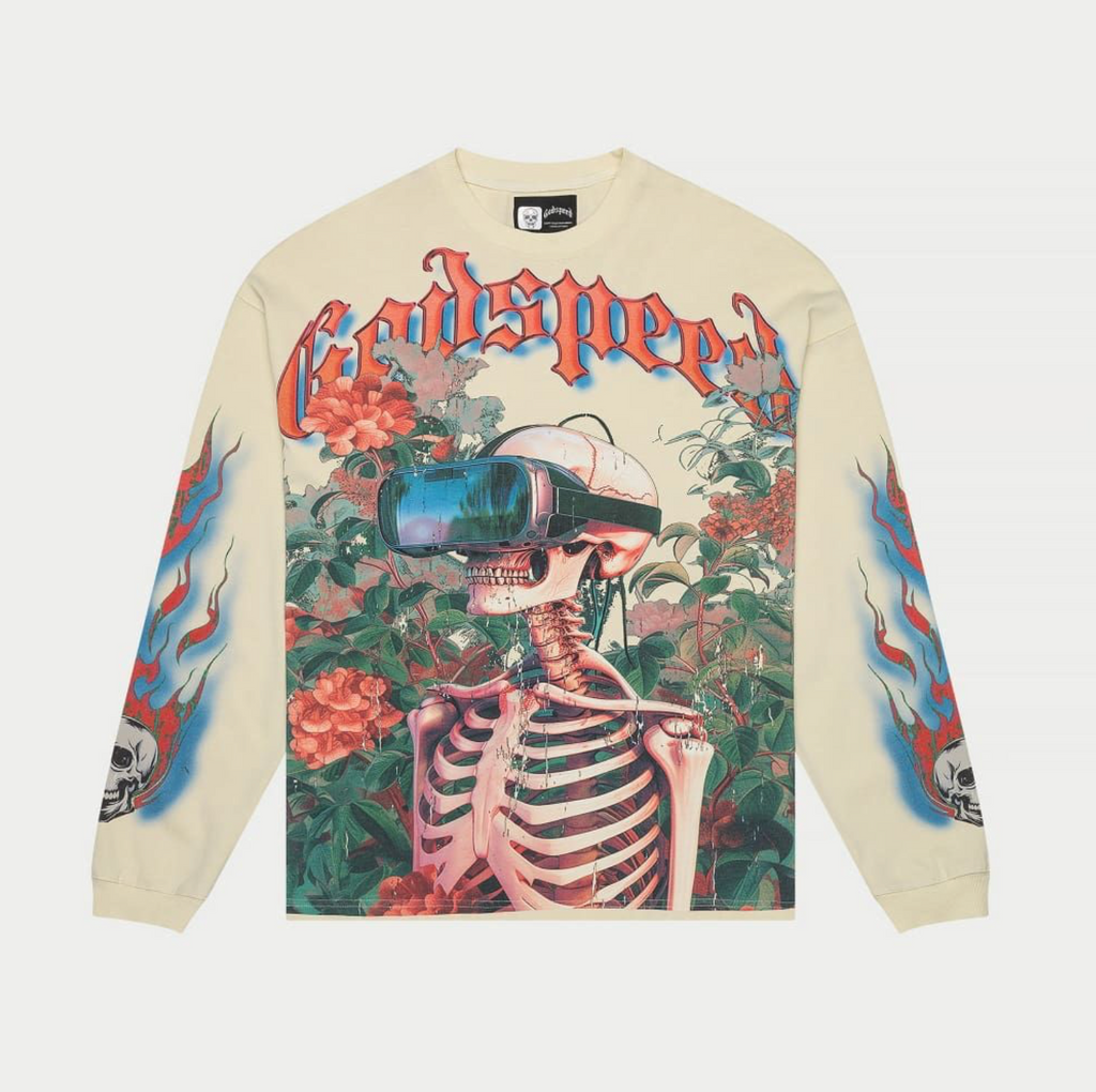GodSpeed Vision Flowers (Creme) Long Sleeve T-shirt