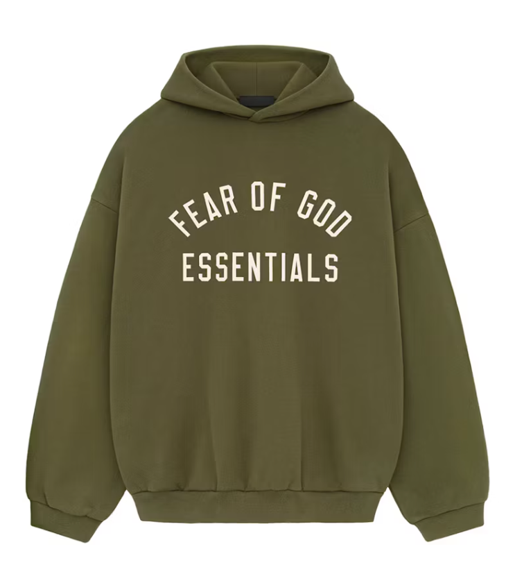Fear of God Essentials Fleece Hoodie (FW24) "Military"