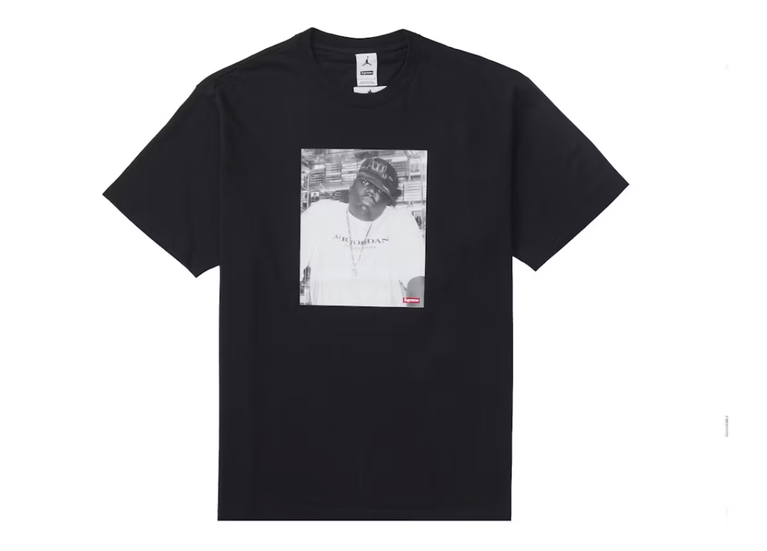 Supreme Jordan Biggie S/S Tee T-Shirt Top (Black)