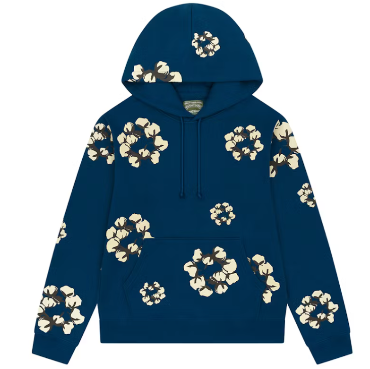 Denim Tears x CPFM Cactus Tears Wreath Hoodie Navy