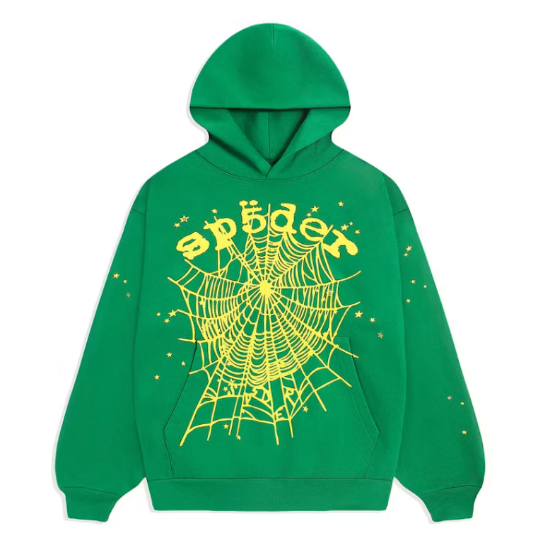 Sp5der Star OG Web V2 Hoodie Slime Green