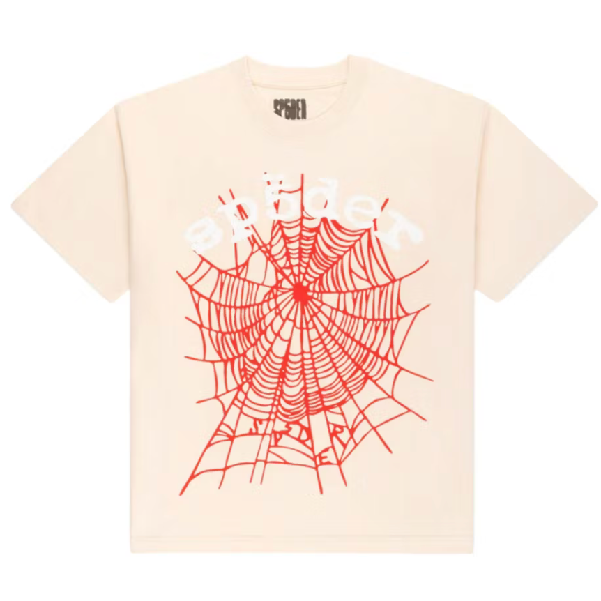 Sp5der Legacy Logo Heavyweight Tee Cream