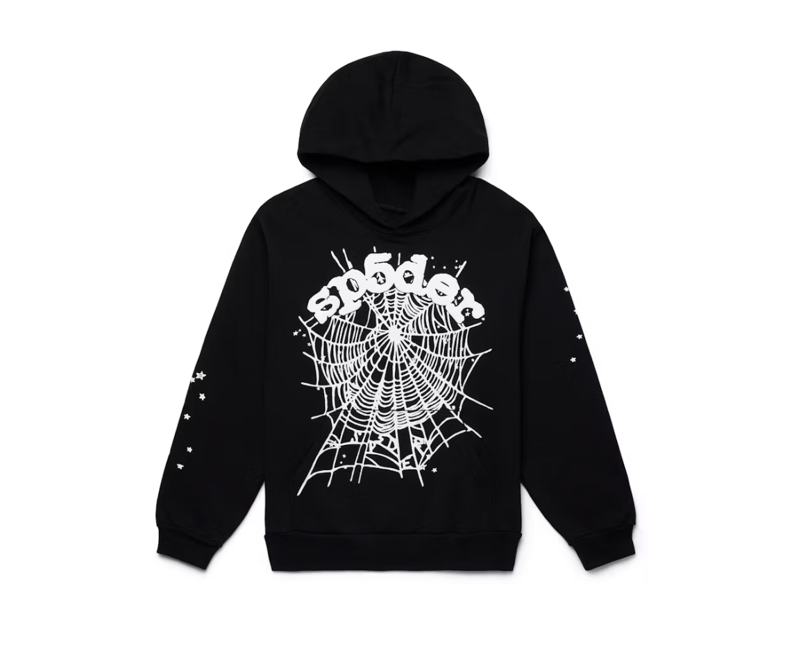 Sp5der OG Web Hoodie Black