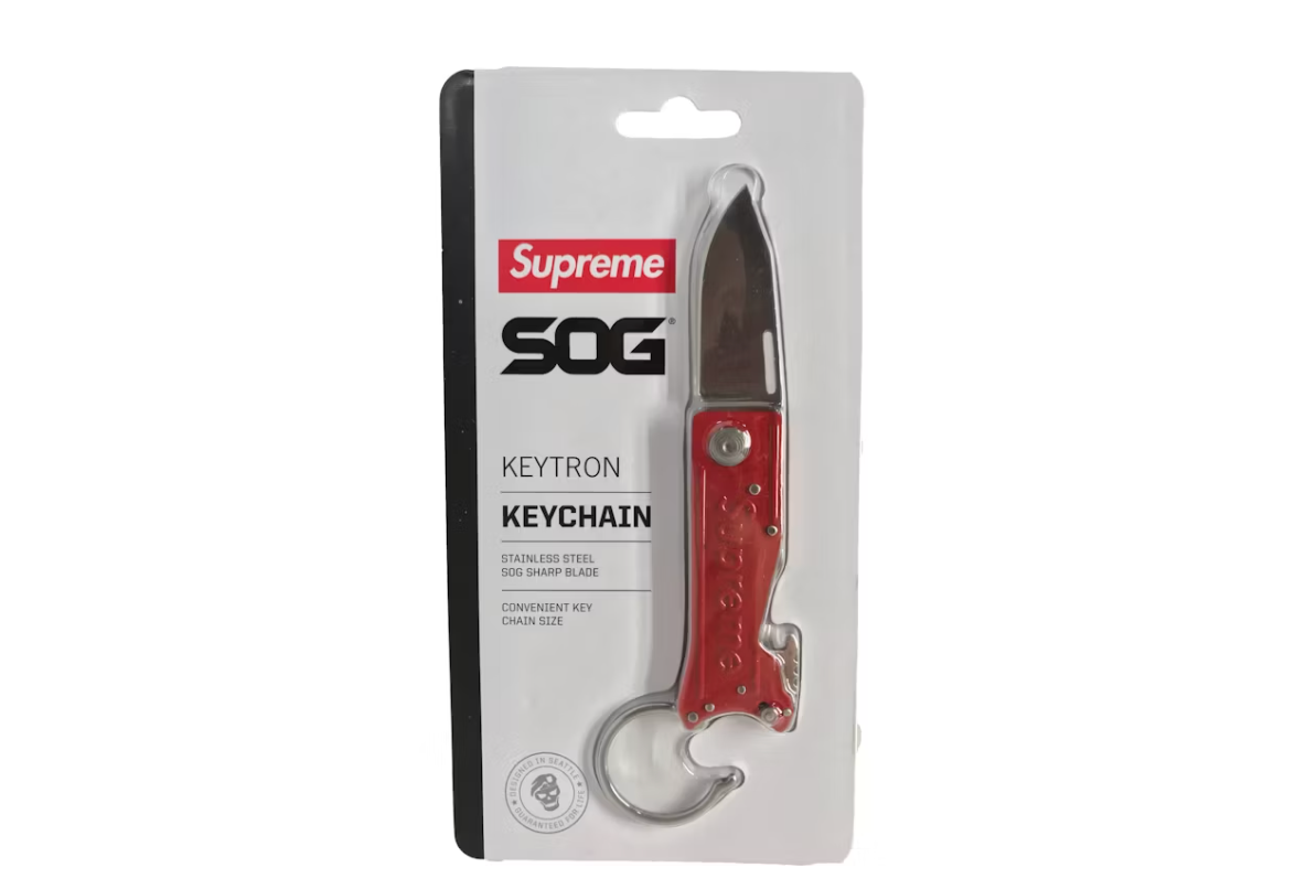 Supreme SOG Keytron Folding Knife "Red"