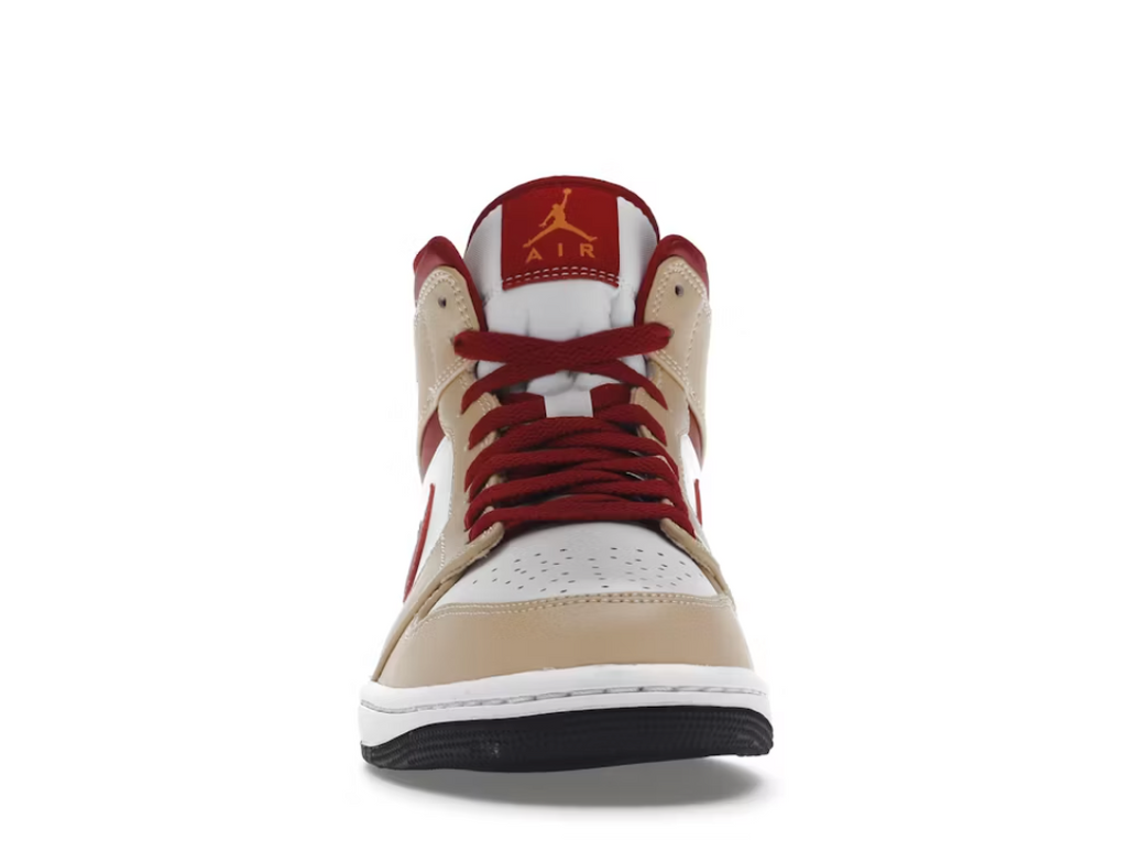 Jordan 1 Mid "Light Curry Cardinal" (GS)