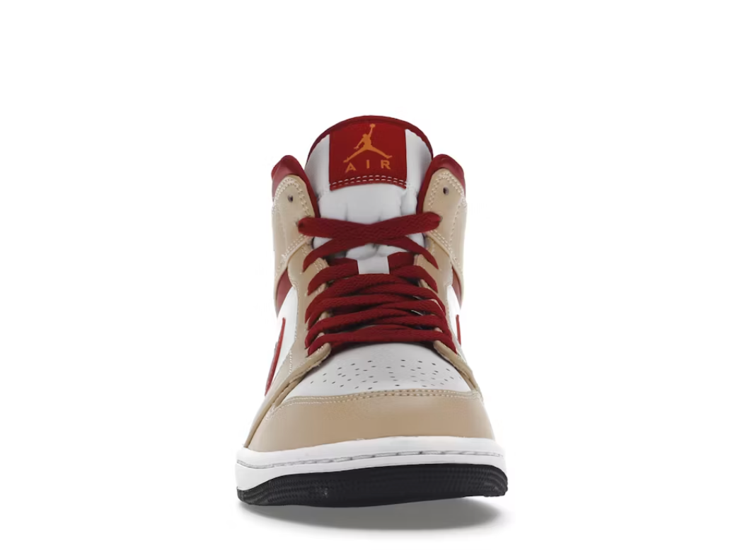 Jordan 1 Mid "Light Curry Cardinal" (GS)