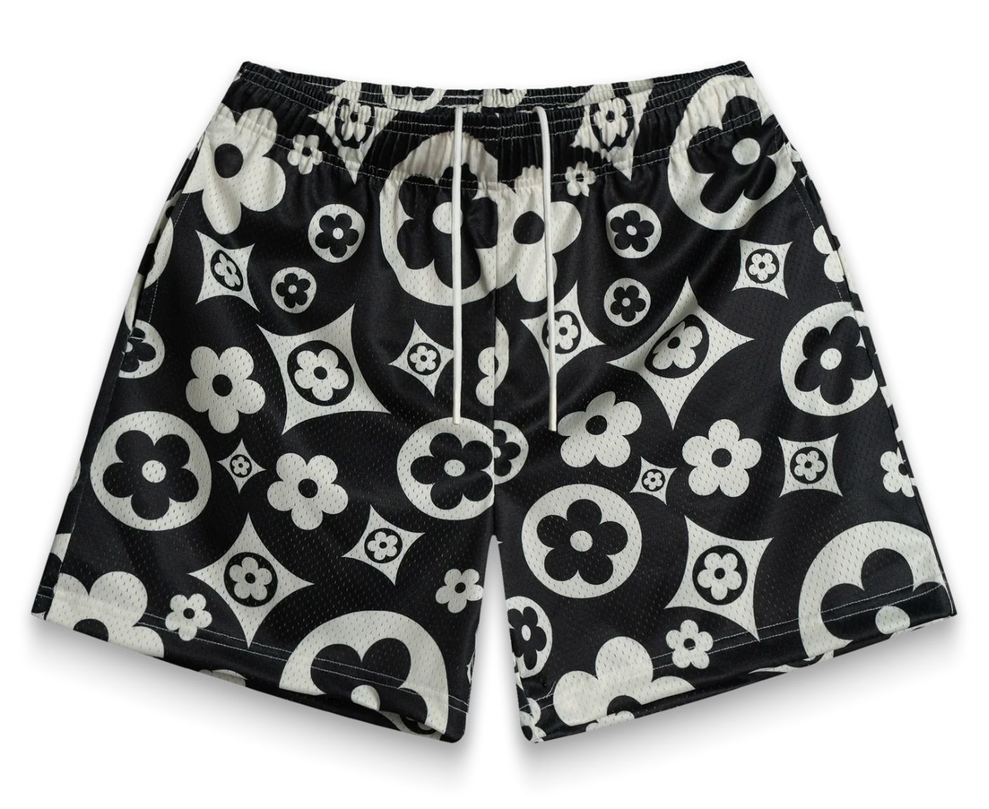 Bravest Studios "Flower Shorts Black Cream"