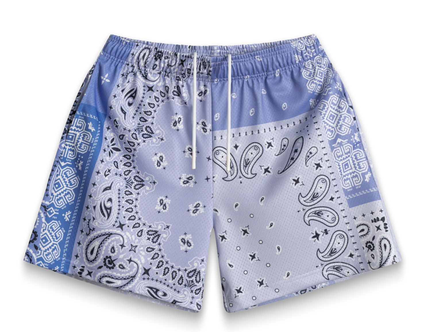 Bravest Studios "Sky Patchwork Paisley Shorts"