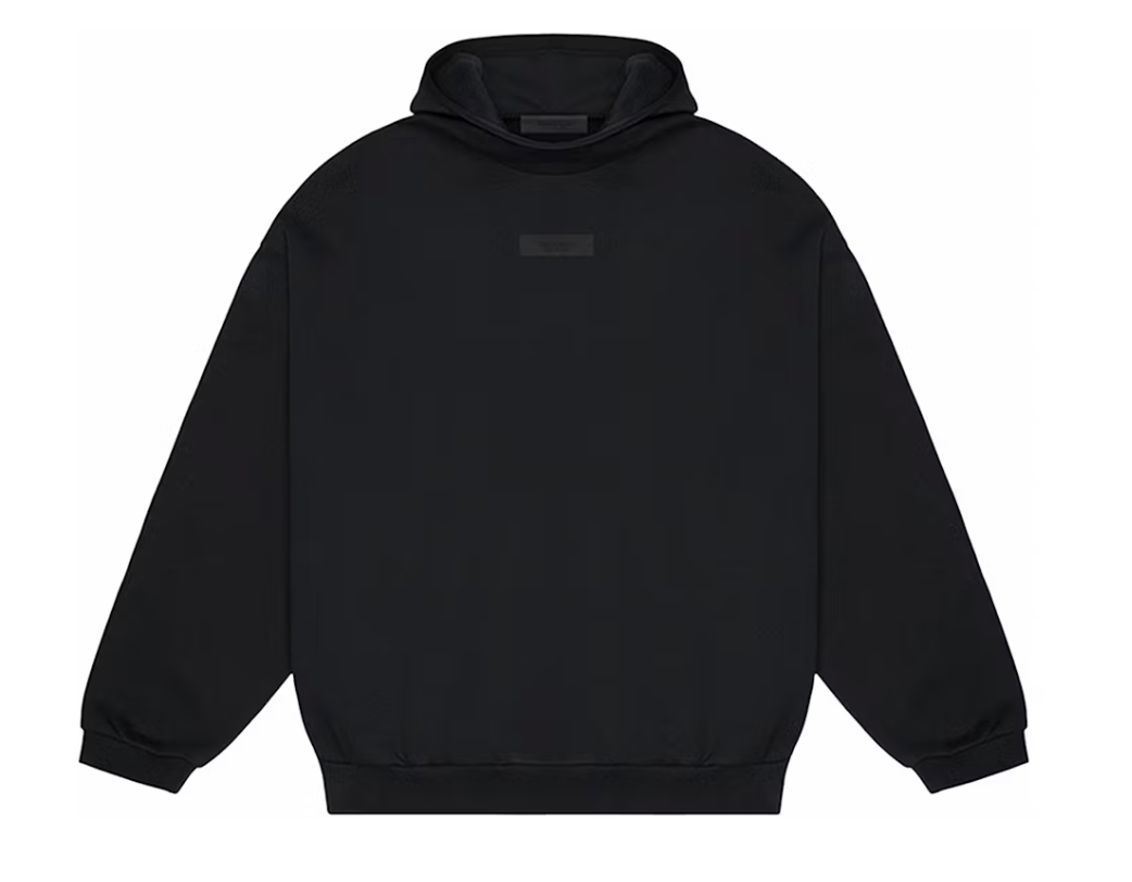 Fear of God Essentials Small Chest Logo Hoodie Jet Black