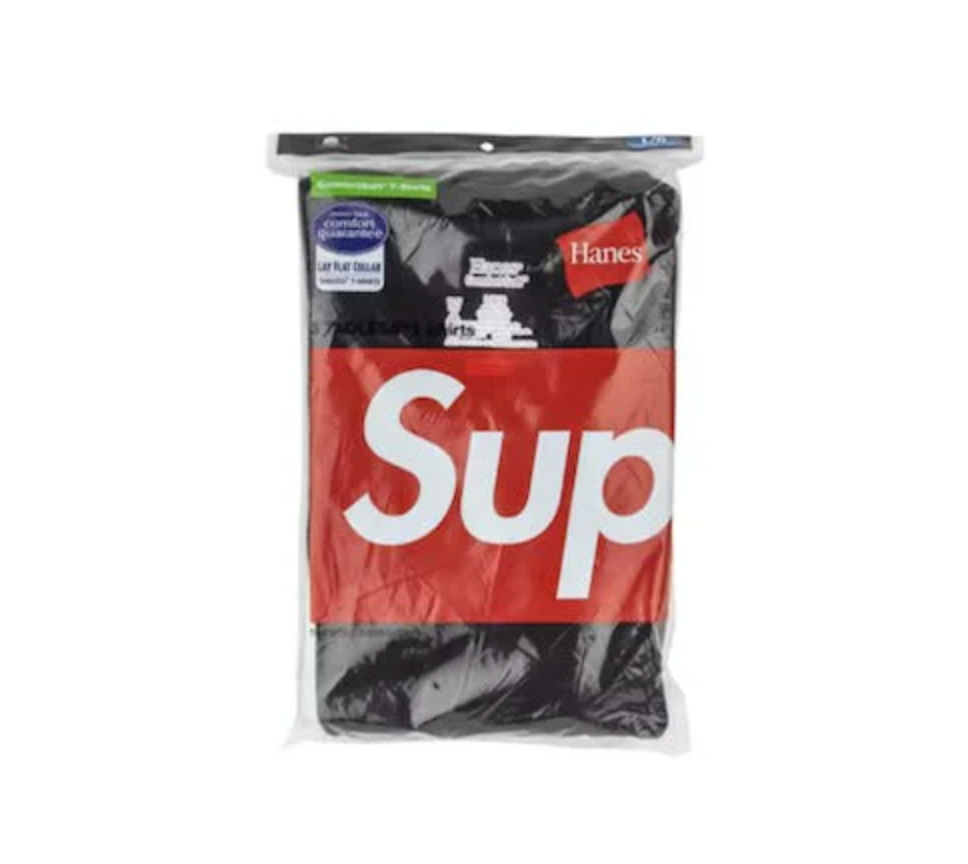 Supreme Hanes Tagless Tees (3 Pack) Black