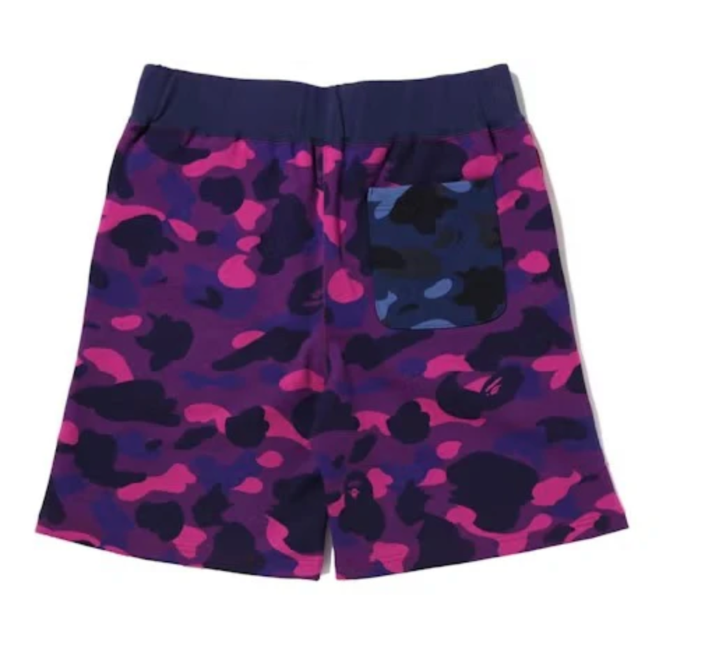 BAPE Crazy Camo Shark Shorts (Red)