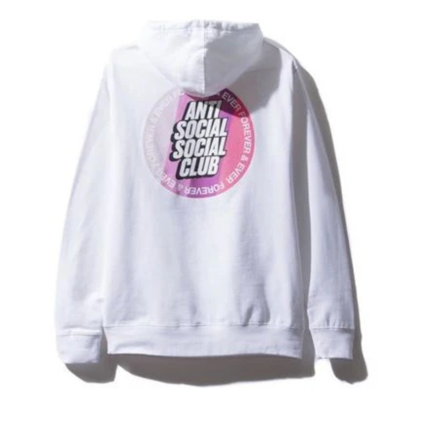 Anti Social Social Club Forever and Ever Circle Logo White Hoodie
