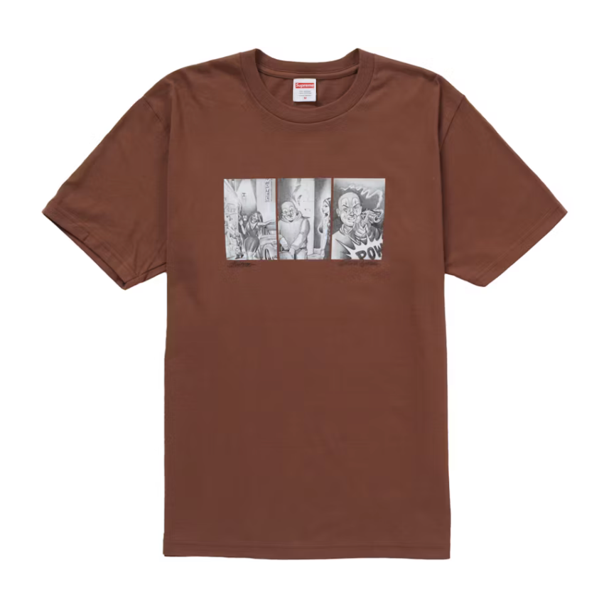 Supreme Mister Cartoon Pow Tee Brown