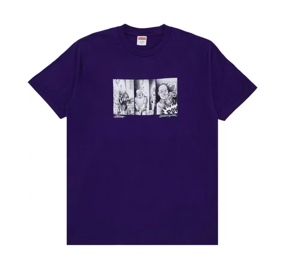 Supreme Mister Cartoon Pow Tee Purple
