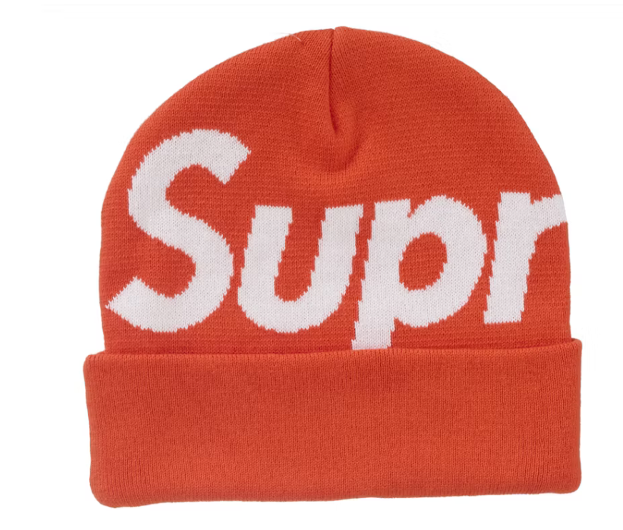 Supreme Big Logo Beanie (FW22/FW24) Orange