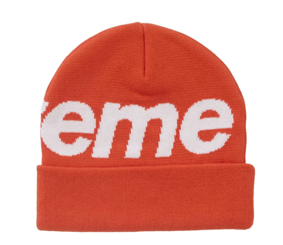 Supreme Big Logo Beanie (FW22/FW24) Orange