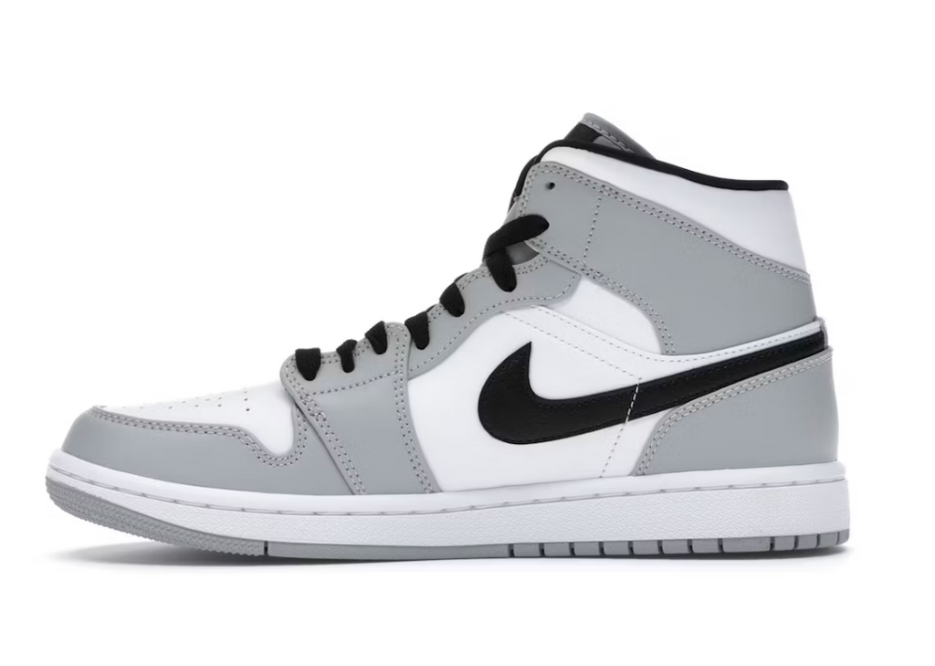 Jordan 1 Mid "Light Smoke Grey Black"