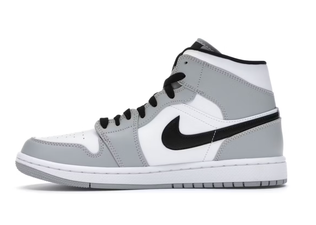 Jordan 1 Mid "Light Smoke Grey Black"