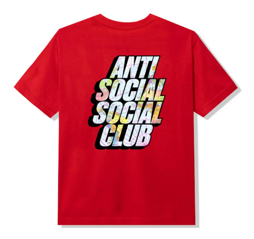 Anti Social Social Club Drop A Pin T-shirt "Red"