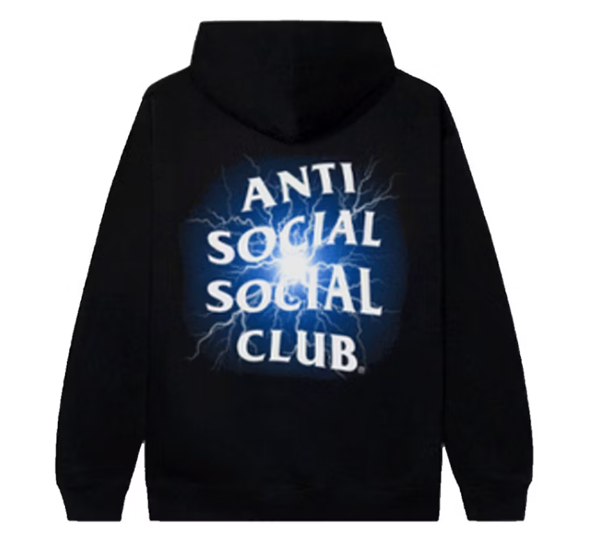 Anti Social Social Club Glow In The Dark Pain Hoodie "Black/Blue"