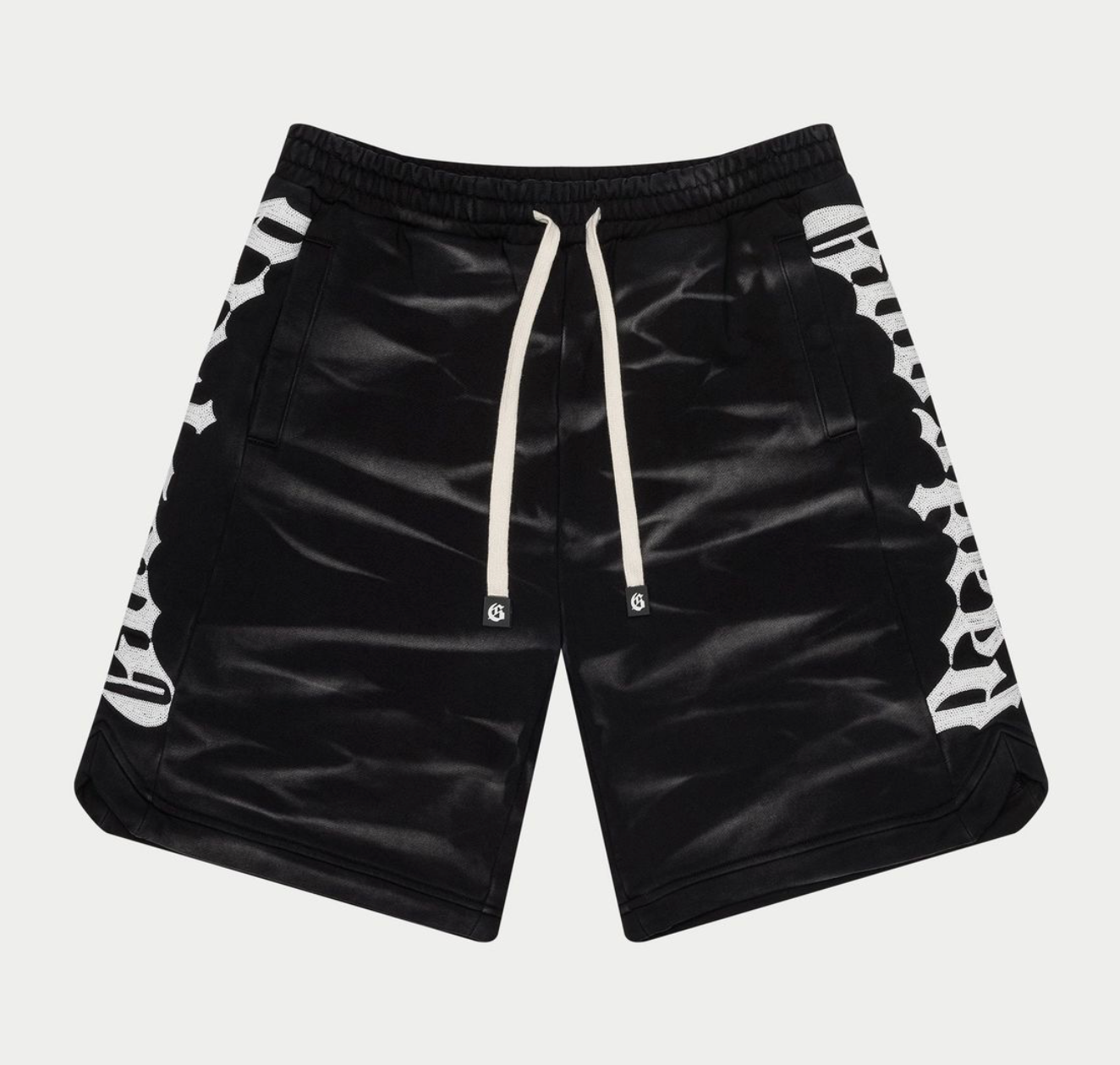 GodSpeed "CourtSide Shorts" (Black Wash Tie-dye)